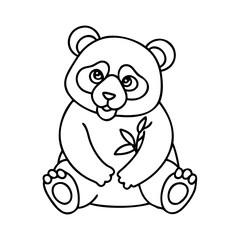 panda icon, panda vector illustration-simple illustration of panda, perfect for panda logos and icons