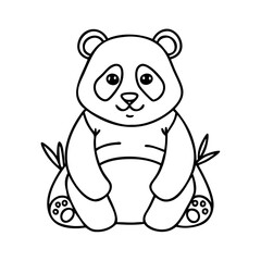 panda icon, panda vector illustration-simple illustration of panda, perfect for panda logos and icons