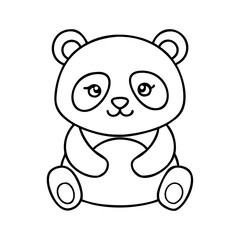 panda icon, panda vector illustration-simple illustration of panda, perfect for panda logos and icons