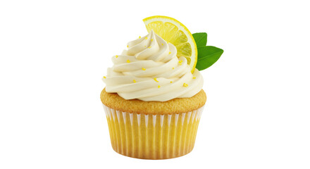 Isolated Lemon Cupcake