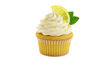 Isolated Lemon Cupcake