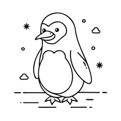penguin icon, penguin vector illustration-simple illustration of penguin, perfect for penguin logos and icons