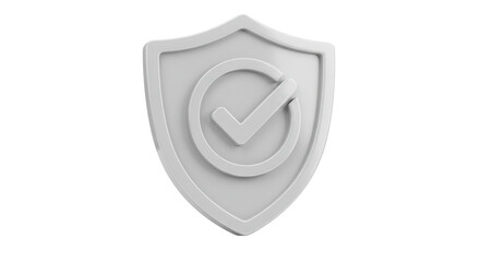 Isolated Shield with Check Mark