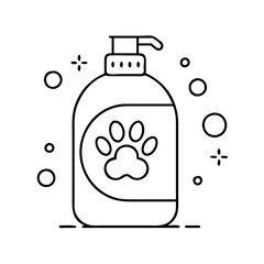 pet shampoo icon, pet shampoo vector illustration-simple illustration of pet shampoo, perfect for pet shampoo logos and icons