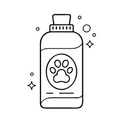 pet shampoo icon, pet shampoo vector illustration-simple illustration of pet shampoo, perfect for pet shampoo logos and icons