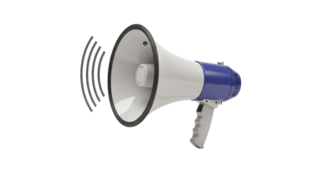Isolated Megaphone in hand sound
