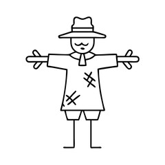 scarecrow icon, scarecrow vector illustration-simple illustration of scarecrow, perfect for scarecrow logos and icons