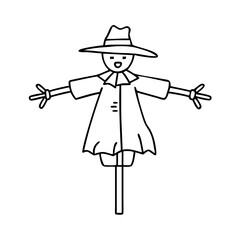 scarecrow icon, scarecrow vector illustration-simple illustration of scarecrow, perfect for scarecrow logos and icons