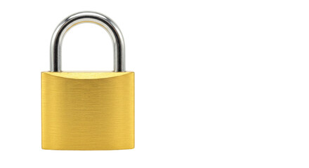 Isolated Golden Padlock