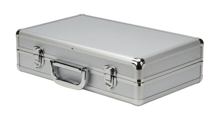 Isolated Silver Suitcase