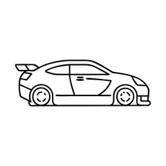 sports car icon, sports car vector illustration-simple illustration of sports car, perfect for sports car logos and icons