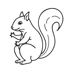 squirrel icon, squirrel vector illustration-simple illustration of squirrel, perfect for squirrel logos and icons