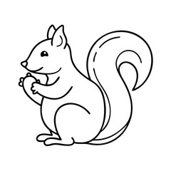 squirrel icon, squirrel vector illustration-simple illustration of squirrel, perfect for squirrel logos and icons