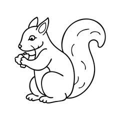 squirrel icon, squirrel vector illustration-simple illustration of squirrel, perfect for squirrel logos and icons
