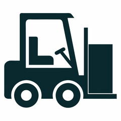 Forklift icon on white background
