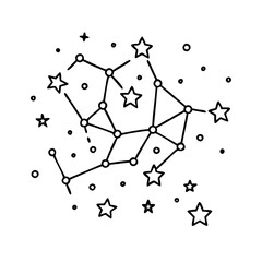 star cluster icon, star cluster vector illustration-simple illustration of star cluster, perfect for star cluster logos and icons