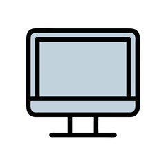 Desktop Monitor Simple Screen Icon Design