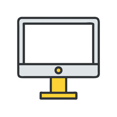 Desktop Monitor Simple Screen Icon Design