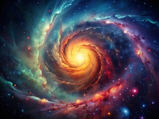 Fototapeta premium A Cosmic Dance of Spiral Arms Unveiling the Intricate Beauty of a Deep Space Galaxy