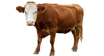 Isolated Brown Cow
