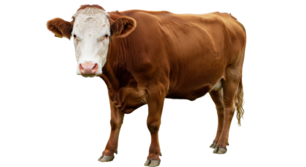 Isolated Brown Cow