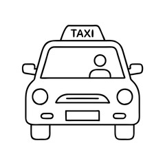 taxi icon, taxi vector illustration-simple illustration of taxi, perfect for taxi logos and icons