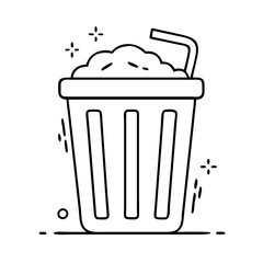 trash bin icon, trash bin vector illustration-simple illustration of trash bin, perfect for trash bin logos and icons
