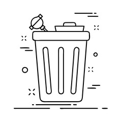 trash bin icon, trash bin vector illustration-simple illustration of trash bin, perfect for trash bin logos and icons