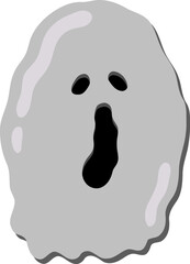 Scary Ghost  Letter Vector Element Alphabet O