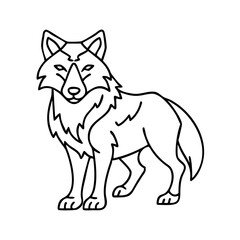 wolf icon, wolf vector illustration-simple illustration of wolf, perfect for wolf logos and icons