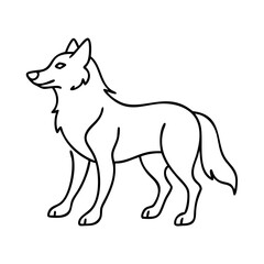 wolf icon, wolf vector illustration-simple illustration of wolf, perfect for wolf logos and icons