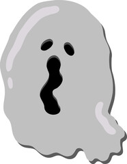 Scary Ghost  Letter Vector Element Alphabet Q