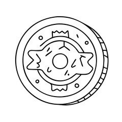 ancient coin icon, ancient coin vector illustration-simple illustration of ancient coin, perfect for ancient coin logos and icons