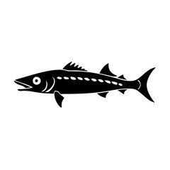 Obraz premium barracuda icon, barracuda line art - simple line art of barracuda, perfect for barracuda logos and icons