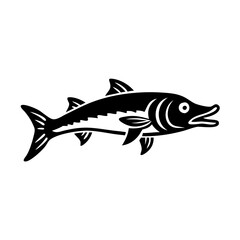barracuda icon, barracuda line art - simple line art of barracuda, perfect for barracuda logos and icons