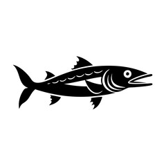 barracuda icon, barracuda line art - simple line art of barracuda, perfect for barracuda logos and icons