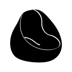 bean bag icon, bean bag line art - simple line art of bean bag, perfect for bean bag logos and icons