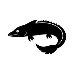 bichir icon, bichir line art - simple line art of bichir, perfect for bichir logos and icons