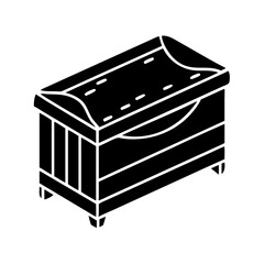 blanket chest icon, blanket chest line art - simple line art of blanket chest, perfect for blanket chest logos and icons