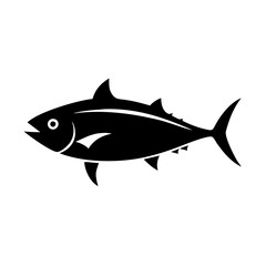 bluefin tuna icon, bluefin tuna line art - simple line art of bluefin tuna, perfect for bluefin tuna logos and icons