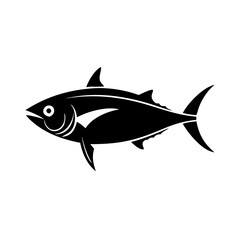 bluefin tuna icon, bluefin tuna line art - simple line art of bluefin tuna, perfect for bluefin tuna logos and icons