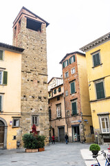 Old cozy street in Lucca, Italy. Lucca is a city and comune in Tuscany. It is the capital of the Province of Lucca
