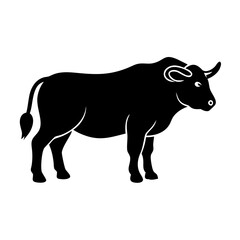 buffalo icon, buffalo line art - simple line art of buffalo, perfect for buffalo logos and icons