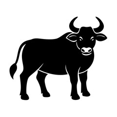 buffalo icon, buffalo line art - simple line art of buffalo, perfect for buffalo logos and icons