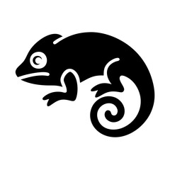 chameleon icon, chameleon line art - simple line art of chameleon, perfect for chameleon logos and icons