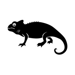 chameleon icon, chameleon line art - simple line art of chameleon, perfect for chameleon logos and icons