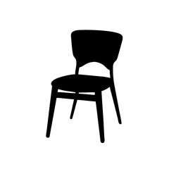 dining chair icon, dining chair line art - simple line art of dining chair, perfect for dining chair logos and icons