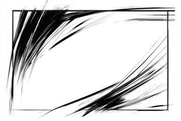Obraz premium Stylish Black and White Abstract Frame Design