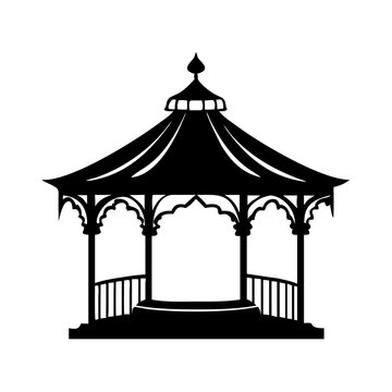 recommend clip art: gazebo icon, gazebo line art - simple line art of gazebo, perfect for gazebo logos and icons
