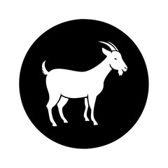 goat icon, goat line art - simple line art of goat, perfect for goat logos and icons